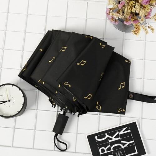 Creative Note Umbrella For Women Men Sunscreen Anti UV Three-Folding Umbrella Butterfly Folding Umbrellas