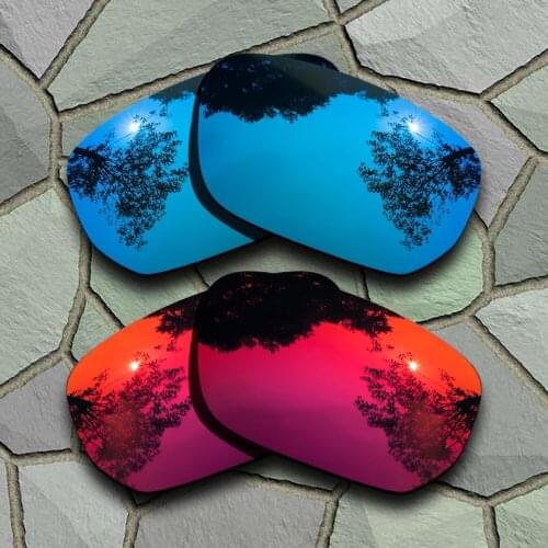 Sky Blue&Violet Red Sunglasses Polarized Replacement Lenses for Oakley Style Switch