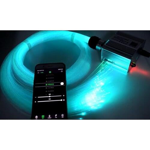 10W Twinkle Fiber Optic Star Ceiling Led light Engine APP Smart Control+End glow Cable KIT Room SKY DIY Lighting Decor