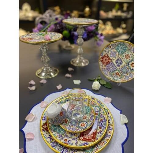 Focus Turkish Coffee Set 12 Pieces Tile Art