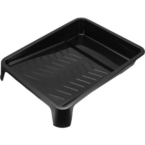 Uxcell 1Pcs Paint Roller Tray for 9 Inch Plastic Liner to Painting Brush Black for home touch-ups and home renovations