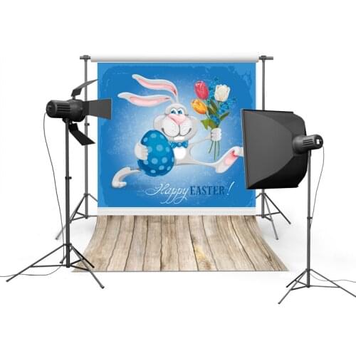 Cartoon rabbit Easter Day photo backgrounds vinyl newborns photography backdrops of photographer studio props Fotografia GE-015
