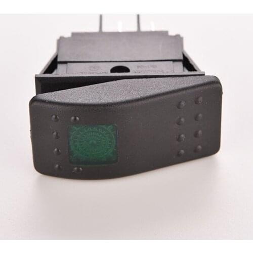 1PC Hot Plastic ON-Off 12V DC 20A Waterproof Switch Car Boat Rocker Switches Green Led