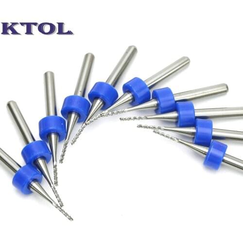 10pc 3.175*1.0mm Downcut Bit CNC PCB Cutters Solid Carbide End Mill Drill Dremel Micro CNC Router Cutting Tools PCB Milling Bits