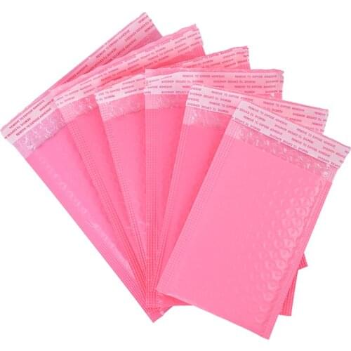 10pcs/lot Pink Paper Bubble Padded Mailers Envelopes Gift Bag Bubble Mailing Envelope Bag Packaging Shipping Bags Mailer Bags