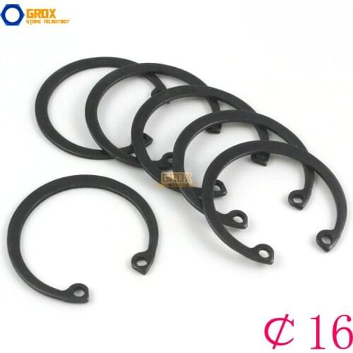 200 Pieces Size: 16 Steel Internal Circlip Snap Retaining Ring