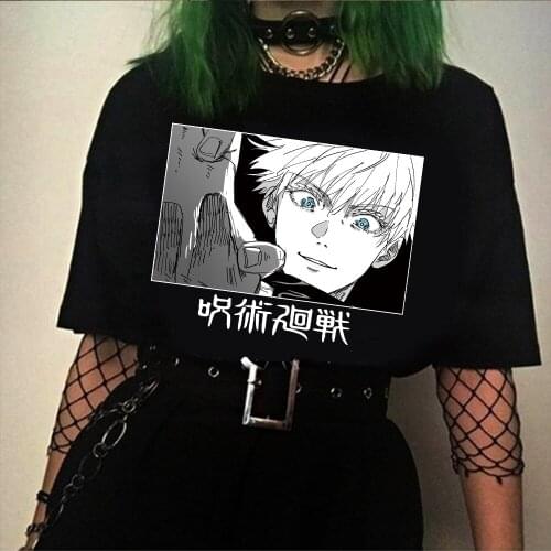 2021fashion Men Women T Shirt Anime Jujutsu Kaisen Gojo Satoru Short Sleeve T Shirt Tops Harajuku