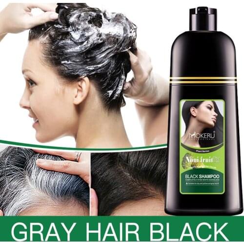 500ml Organic Natural Fast Hair Dye Only 5 Minutes Plant Essence Black Hair Color Dye Shampoo For Cover Gray White Hair