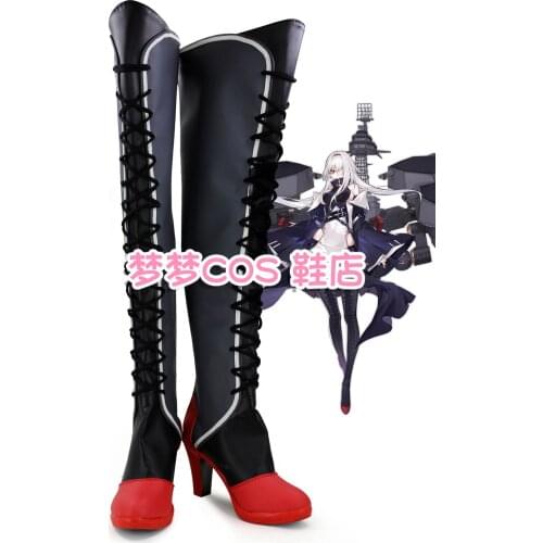 Azur Lane SR Colorado Cosplay Boots Shoes Halloween Carnival Party Custom Made for Adult Women High Heel Shoes Accessories