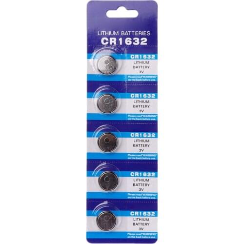 5PCS Button Battery CR1632 Lithium Coin Cell Batteries 3V LM1632 BR1632 ECR1632 CR 1632 Electronic Watch Toy Remote