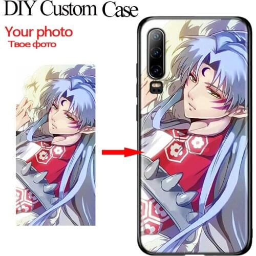 DIY Custom Personalized Black Phone Case For Huawei Mate 30 20 20X 10 Lite Y9 Y7 Y6 Y5 Pro Prime Lite 2019 2018 Cover