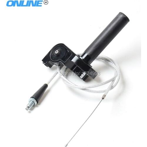 CNC Aluminum Throttle Grip Quick Twister + Throttle Cable For IRBIS KAYO BAJA Dirt Pit Bike Motorcycle