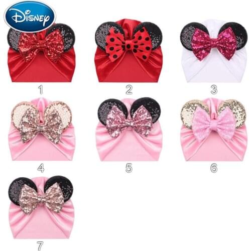 Disney Mouse Ears Velvet Headband Classical Hair Bows Wide Elastic Turban DIY Girls Hair Accessories Party Accesorios Mujer