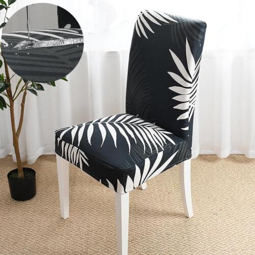 Home Geometry Plaid Elastic Chair Covers Dining Room Whaterproof Wedding Cushion Covers Chairs for Kitchen Seat Cover Living
