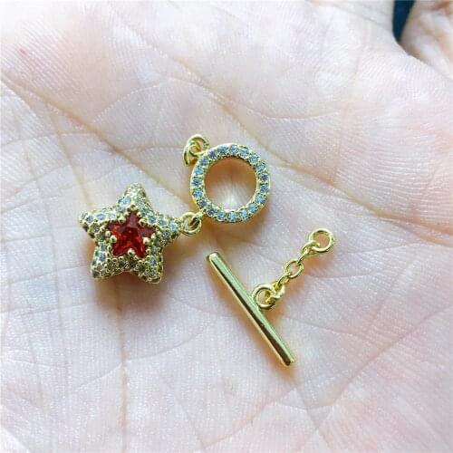 Jewelry Making Supplies High Quality Copper Zirconia Rhinestone Findings DIY Long Pearls Necklace Pendant Accessories Spacers