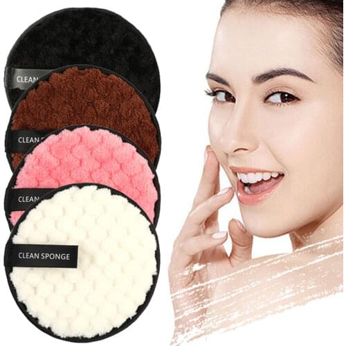 Face Remover Makeup Sponge Cloth Washable Cleansing Towel Cotton Pads Reusable Cosmetics Puff Soft Double Layer Beauty Tools
