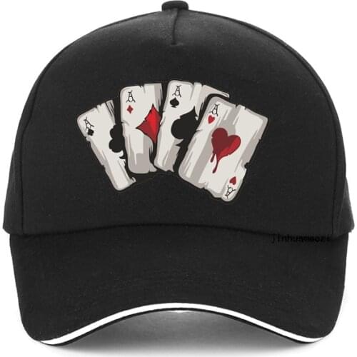 Playing cards print cap fashion Cartoon men women poker Baseball Cap summer adjustable snapback hats gorras