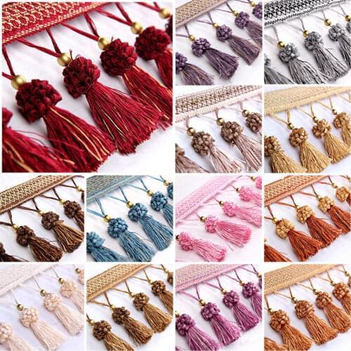 5 Meter Fringe Lace Tassel Trimming Curtain Edging Trim Ribbon Apparel Curtain Upholstery DIY Decor Crafts Accessory