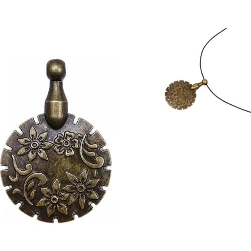 LMDZ Sewing Thread Yarn Cutter Pendant Round Shape Antique Bronze Craft DIY Tool Home for Tailor Dressmaking Knitting Tool