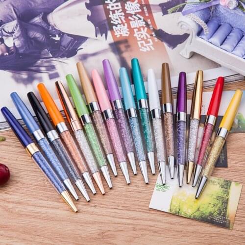 2018 new stylish metal ball pen, metal pen, advertising gift 6pcs/set water drill touch screen stylus Office supplies stationery