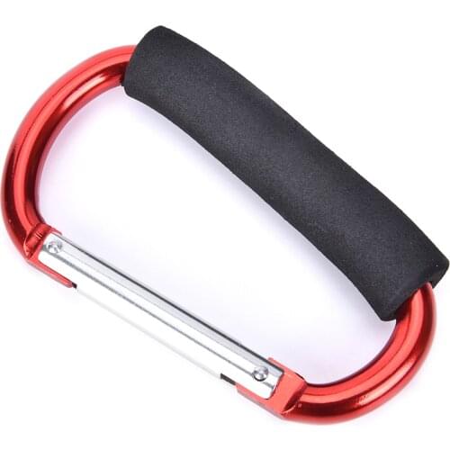 Multi-function EDC Tool Aluminum Climbing Carabiner Hook Gear Multi Tool Buckle Rock Lock With Sponge