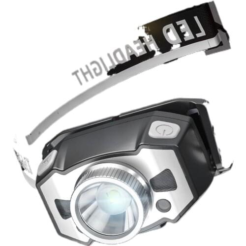 2021 summer new long life 35H induction can zoom fishing lights rechargeable headlight camping