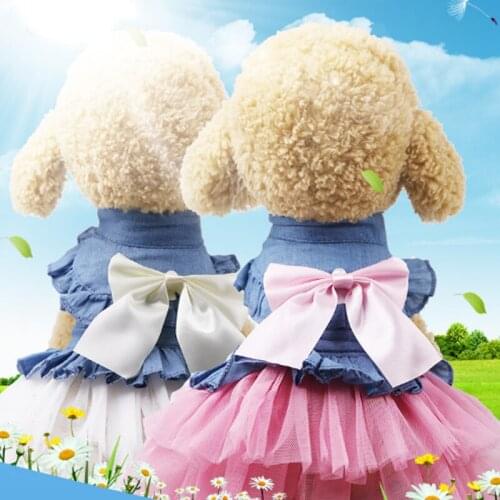 Pet Dog Clothes Dress Sweety Princess Dress Puppy Wedding Dresses For Dog Small Medium Dogs