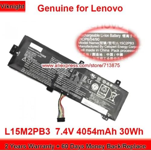 Genuine L15M2PB3 Battery 5B10K87712 for Lenovo 310-15ABR 310-15ikb 310-15ISK 310-14IAP 310-14IKB 7.4V 4054mAh 30Wh