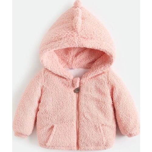 2021 Fall Winter Boys Clothes for Girls Hooded Cardigan Loose Lamb Cashmere Warm Childrens Jacket Coat for Girls 1-6 Year