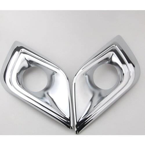 BBQ@FUKA Fit For 2015-2017 Nissan Murano Chrome Front Fog Light Lamp Cover Trim Molding