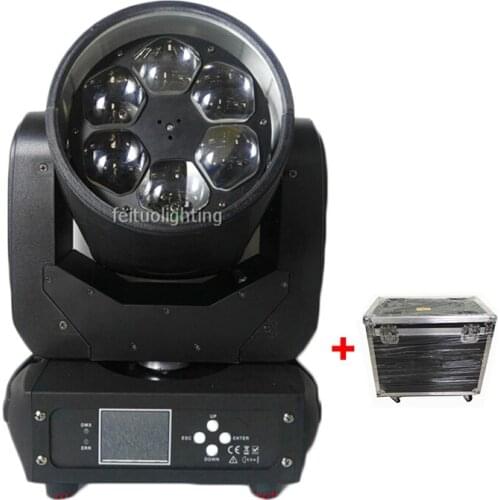 4pcs+Road Case Zoom Beam Lyre Bee Eye Moving Head Light 6 x 40w RGBW 4IN1 Mini Bee Eye Led Moving Head Zoom Wash Dmx Stage Light