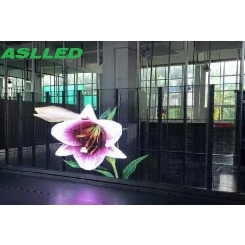 P3.91 outdoor network wifi full color transparent display Led advertising display screen