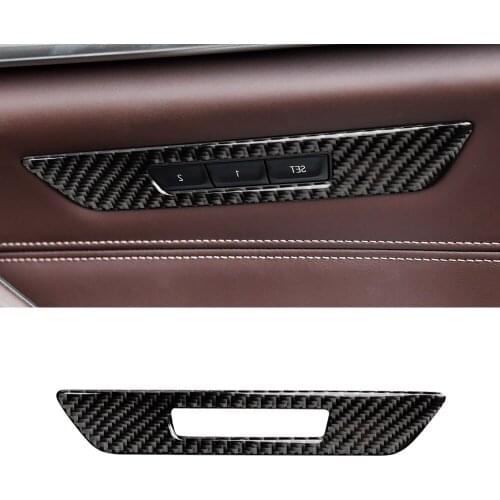 Carbon Fiber Seat Memory Buttons Panel Decoration Cover Trim Decal Sticker for BMW 5 Series G38 528LI 530LI 540LI Car Accessory