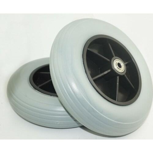 1Pair 200x50 (8" x 2") Non-Marking Solid Rubber Wheelchair Castor Wheels Replace