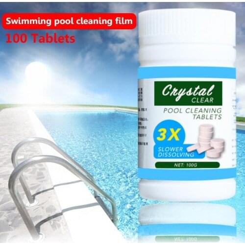1 Bottle of Pool Cleaning Tablets Swimming Pool Strong Cleaner Chlorine Washing Cleaning Effervescent Tablet Clean Spot