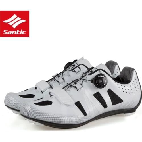 Santic Cycling Shoes Men 2019 Pro Team Road Bike Shoes Nylon Breathable Self-locking Road Bicycle Shoes Zapatillas Ciclismo