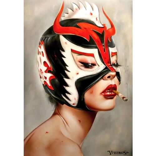 High quality Oil painting Canvas Reproductions LUCHA ADORE by Brian M.Viveros Painting hand painted