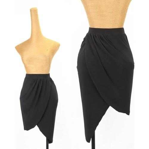 Latin Dance Skirt Women Adult Irregular Practice Black Clothes Rumba Wear Tango Dancing Clothing Samba Salsa Outfits DQL5741