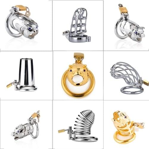 IGRARK 304 Stainless Steel 3 Size Bird Cock Cage Lock Adult Game Metal Male Chastity Belt Device Penis Ring Sex Toys For Men