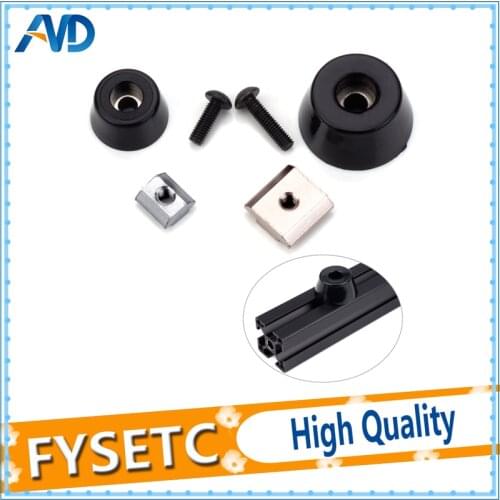 1Set Anti-vibration Rubber Landing Mat Feet For 2020/3030 Aluminum Profile Antivibration Feet With T Sliding Nut