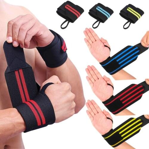 1 Pair Gym Sports Wristband Adjustable Wrist Brace Support Elastic Training Wrist Band Hand Protector Fitness Tenis Women Men