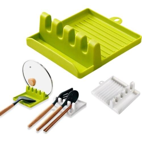 1pc Kitchen Multifunction Stand Pot Lid Spatula Ladle Shelf Spoon Chopsticks Holder Kitchen Containers Complements Tool Pot Clip