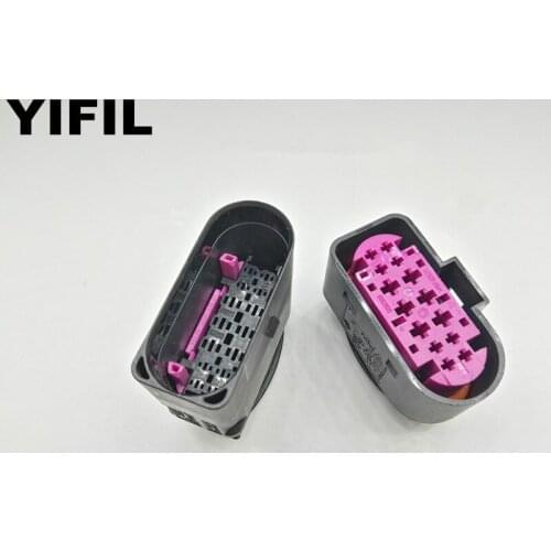 2/4/10sets/lot 14 Pin/Way Male Female 1.5mm 3.5mm Xenon Headlights Plug Lamp-socket Headlight Connector For Audi VW SKODA