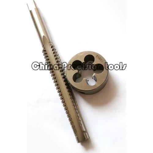 2PCS HSS Left hand thread Trapezoidal tap Die set Tr8 Tr10 Tr12 LH Metric Machine Screw taps dies sets Tr14 Tr16 Tr18 Tr20 T10