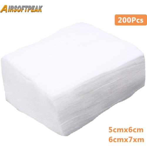 200pcs Gun Cleaning Patch Hunting Rifle Pistol Cleaning Cloth Tactical Gun Clean Tools Hunting Accessories Thickness Softness