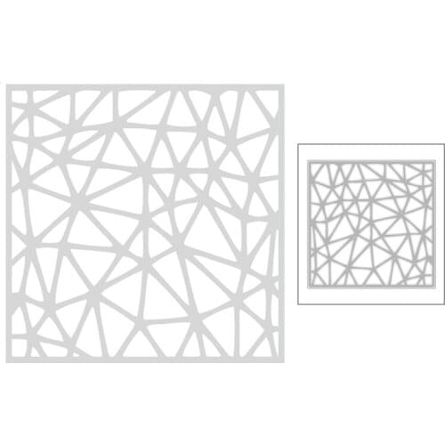 2020 New Square Background Metal Cutting Dies For DIY Embossing Pyramid Pattern Decoration Greeting Card Cut Paper Scrapbooking