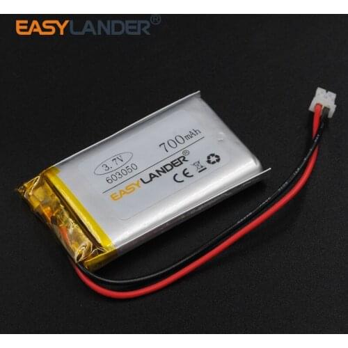 6x30x50mm 3.7V 700mAh Rechargeable li Polymer Li-ion Battery For MP3 MP4 Game Player mouse GPS PSP Lampe speaker 603050 063050