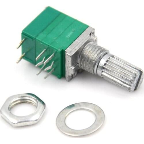 8pin RV097NS Dual Potentiometer B50K With Switch Audio / Power Amplifier / Sealing Potentiometer
