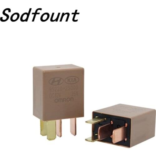 1PC Car Violet Relay for KIA 12V 35A OMRON 4 Pins Gold Color Power Relay Assembly