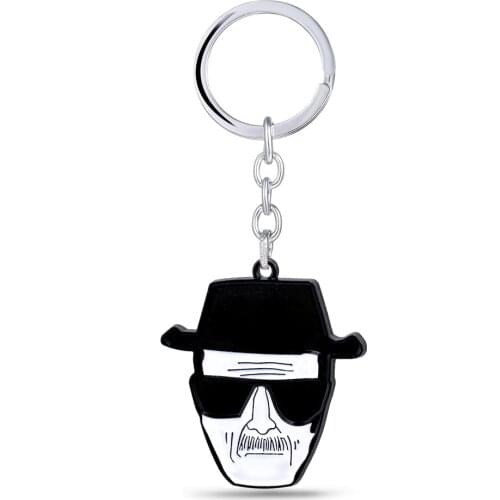 Car Keyring Breaking Bad Key Holder Walter White Key Chain Metal Keychain TV Pendant Charm Jewelry